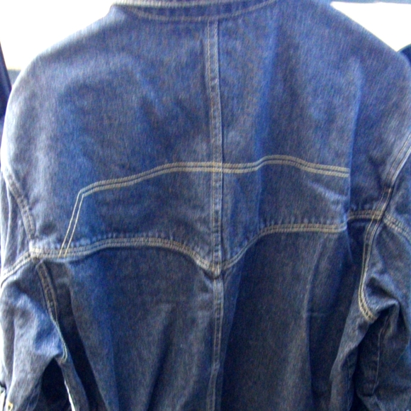 JNCO Rare Vintage Black Reconstructed Denim,  Embroidered Jacket /Size X… - Picture 5 of 11